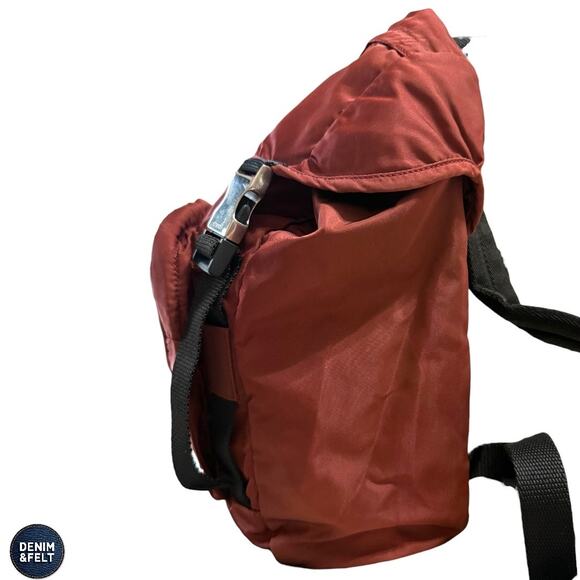 Prada Vela Amaranth Maroon Red Nylon‎ Backpack Drawstring Buckle Travel Bag Tote main image 16